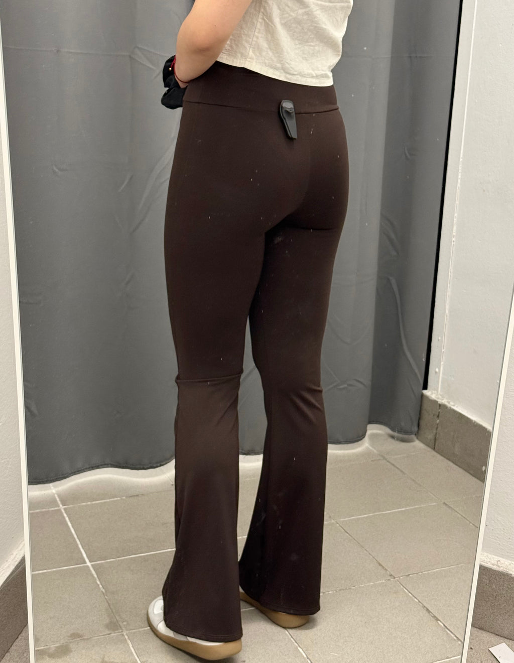 Leggings in lycra a campana con banda FGD MODA