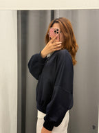 Felpa Over Fit Con Zip FGD MODA