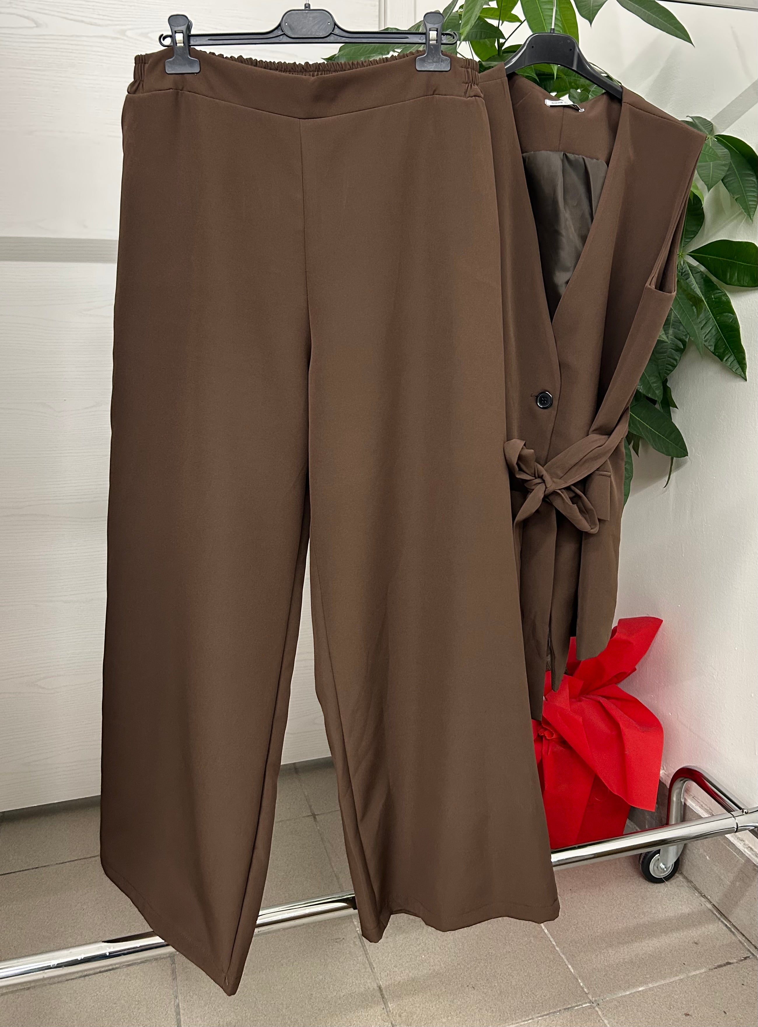 Set coordinato Gilet e Pantaloni per taglia curvy FGD MODA