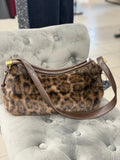 Borsa con pelliccia leopardata FGD MODA
