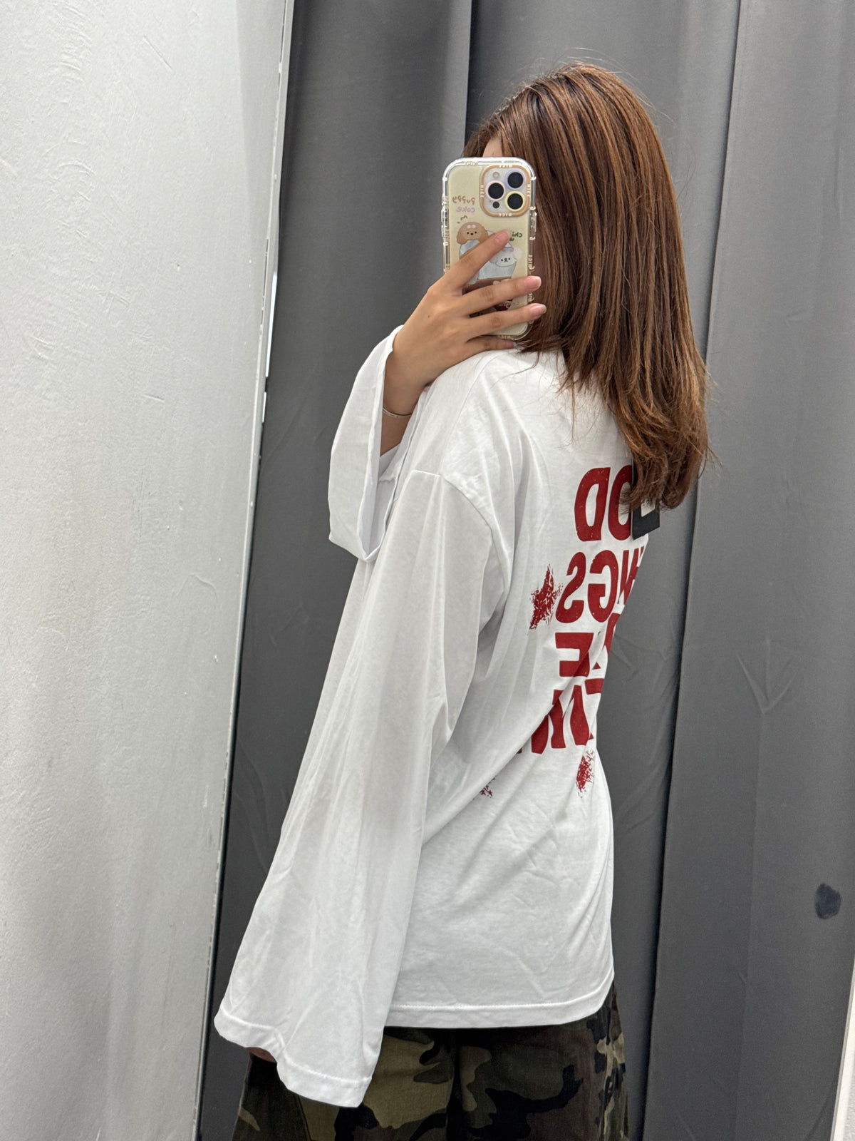 Maglietta 100% Cotone Con Maniche Larghe Con Scritta Sul Retro JUST WEST FGD MODA