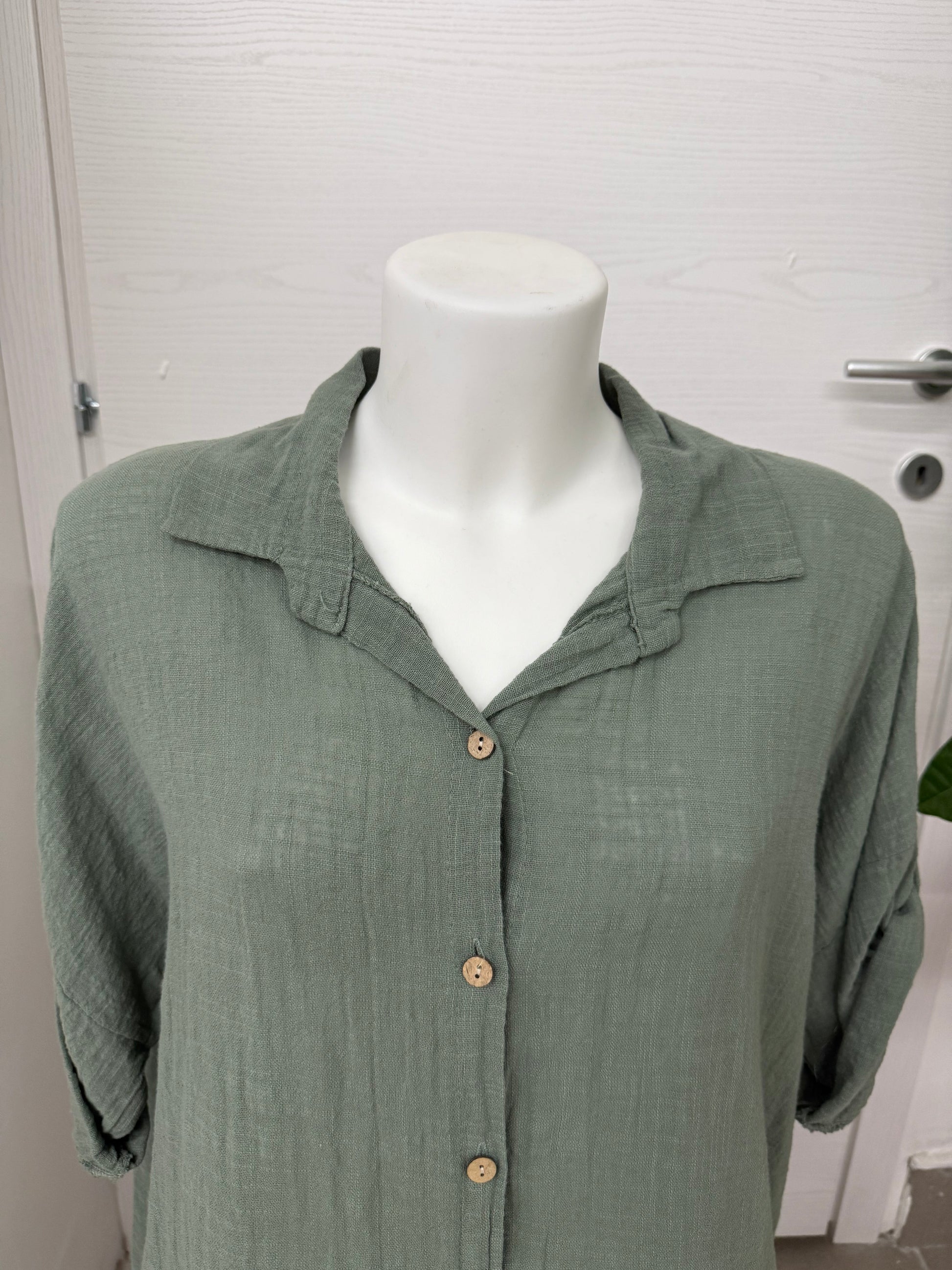 Blusa con bordo sangallo FGD MODA
