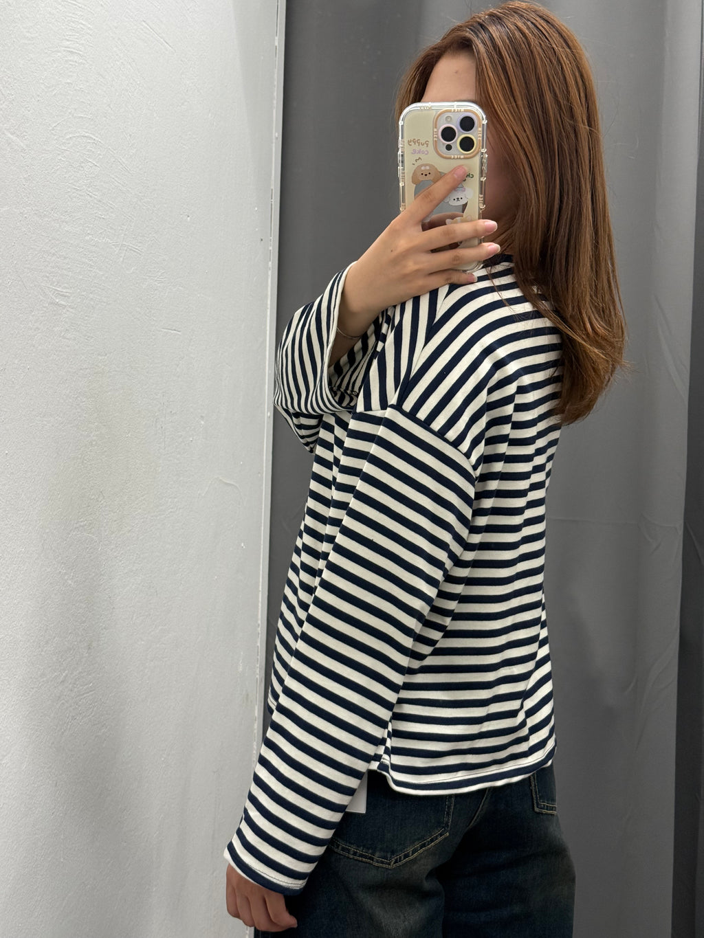 Maglietta A Righe Con Maniche Larghe FGD MODA