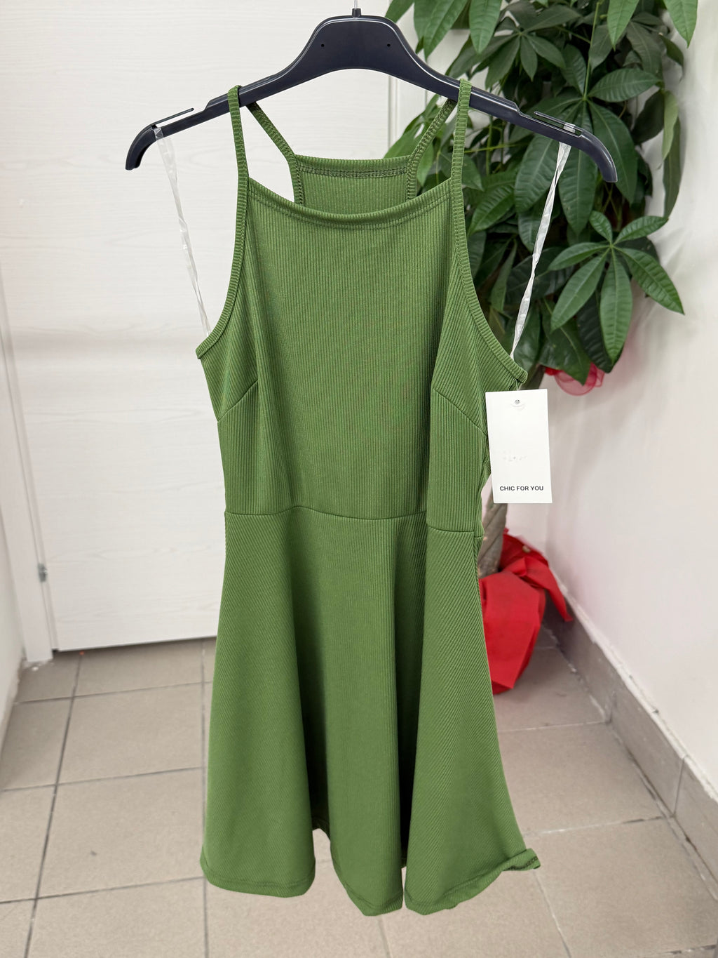 Abito Corto a Trapezio a Costine FGD MODA