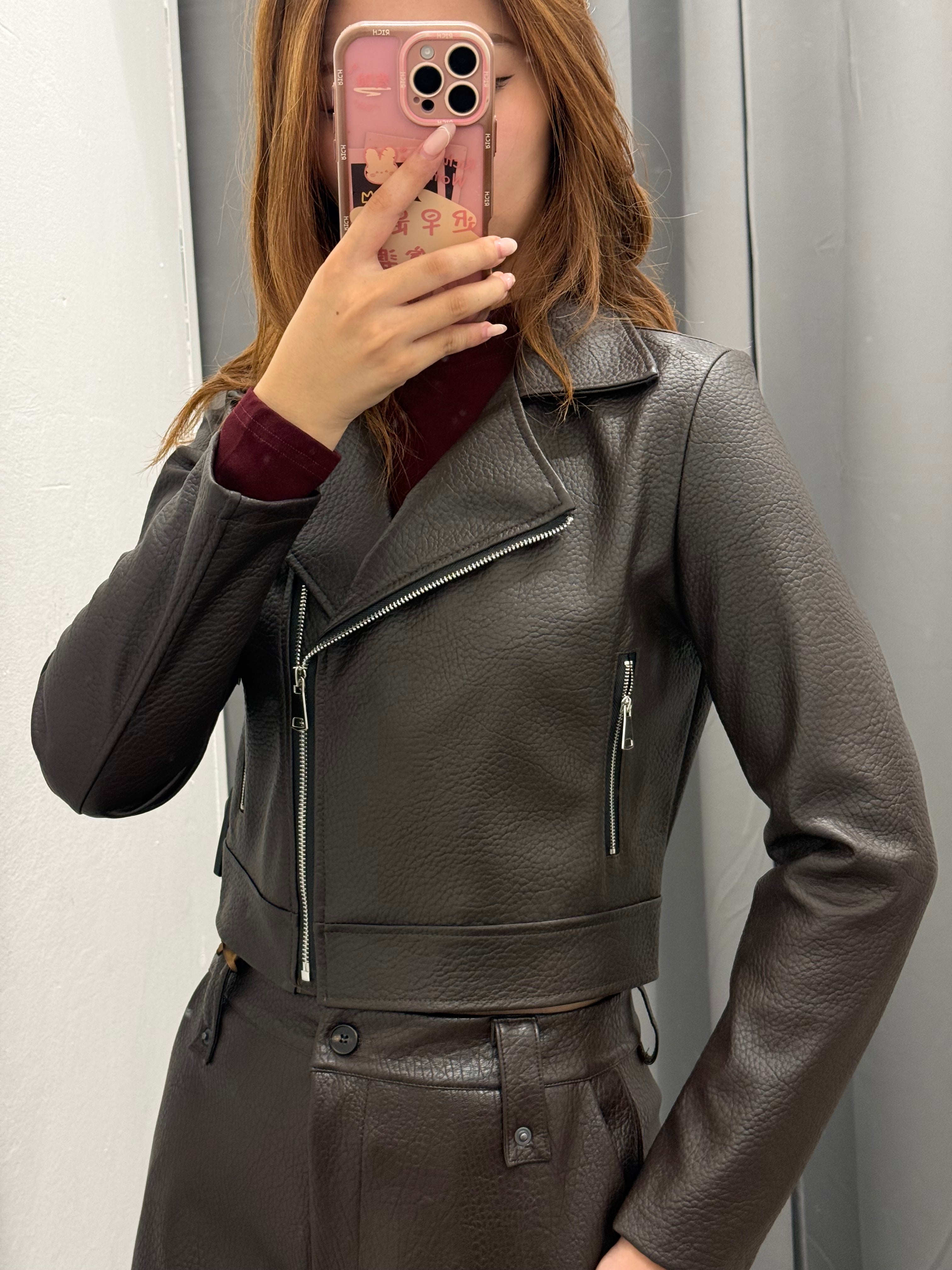 Chiodo In Ecopelle Crop FGD MODA