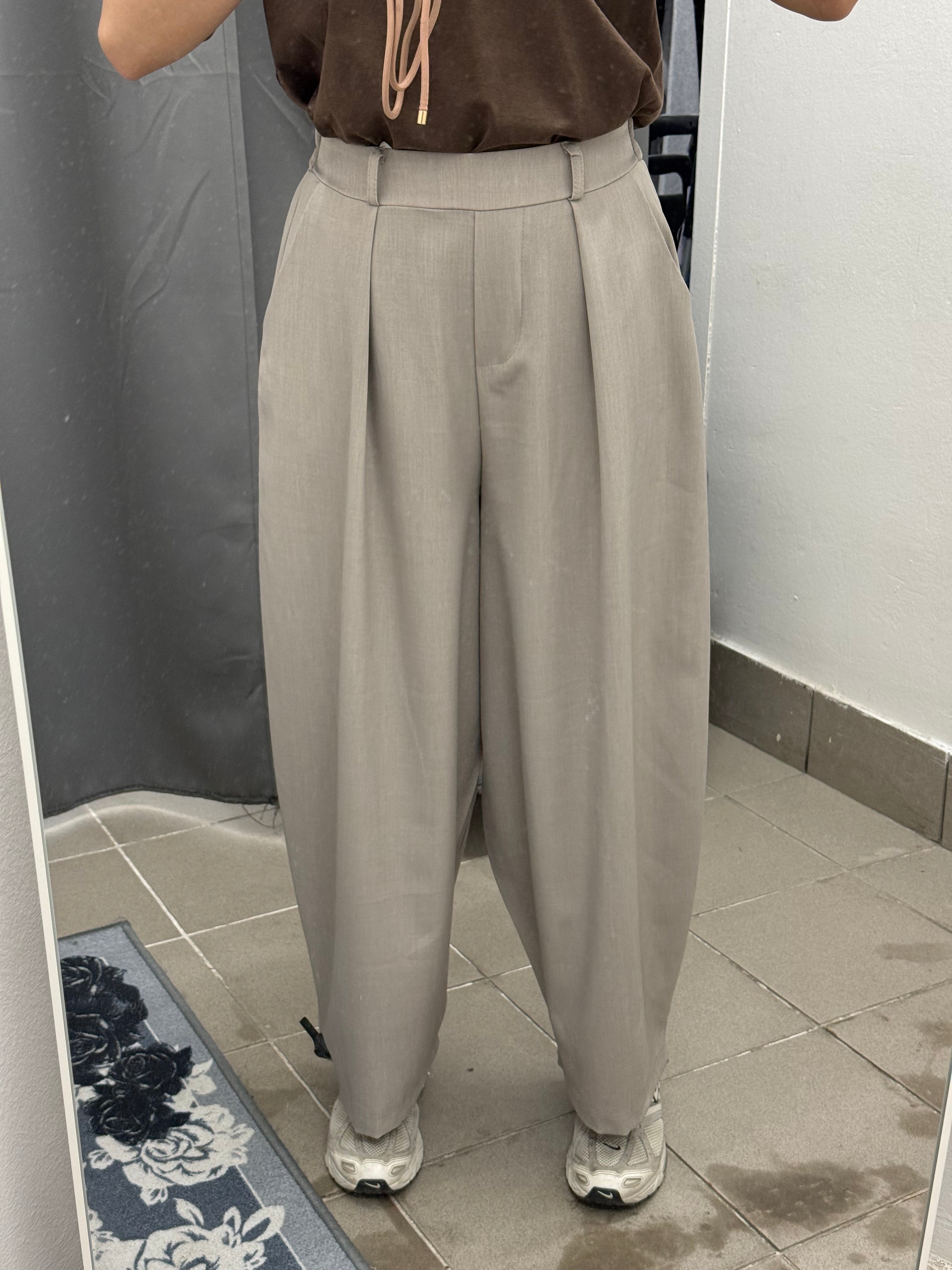 Pantaloni balloon con pence lunghezza caviglia FGD MODA