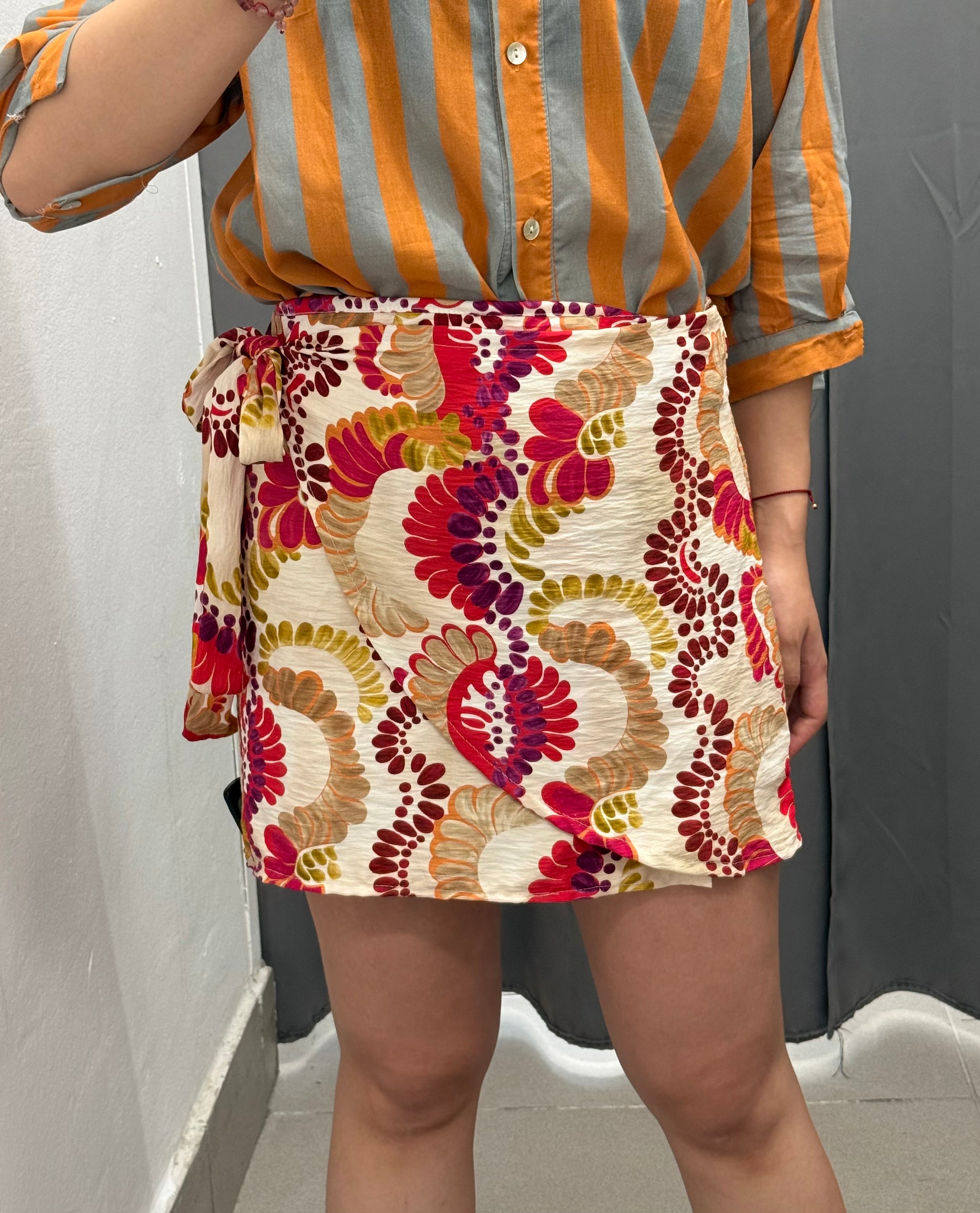 Gonna Pareo 100% Viscosa a Fantasia FGD MODA