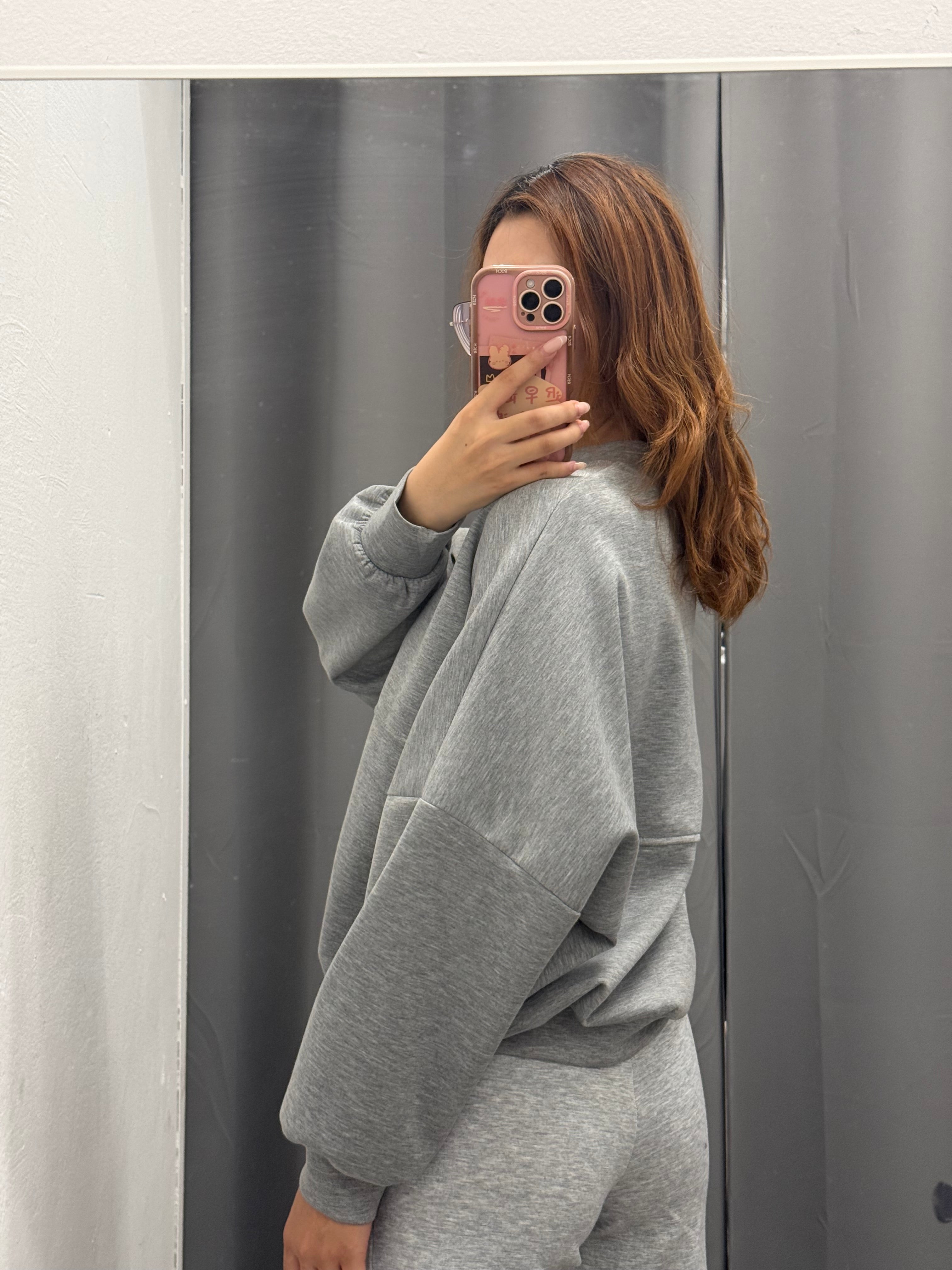 Felpa Over Fit Con Zip FGD MODA