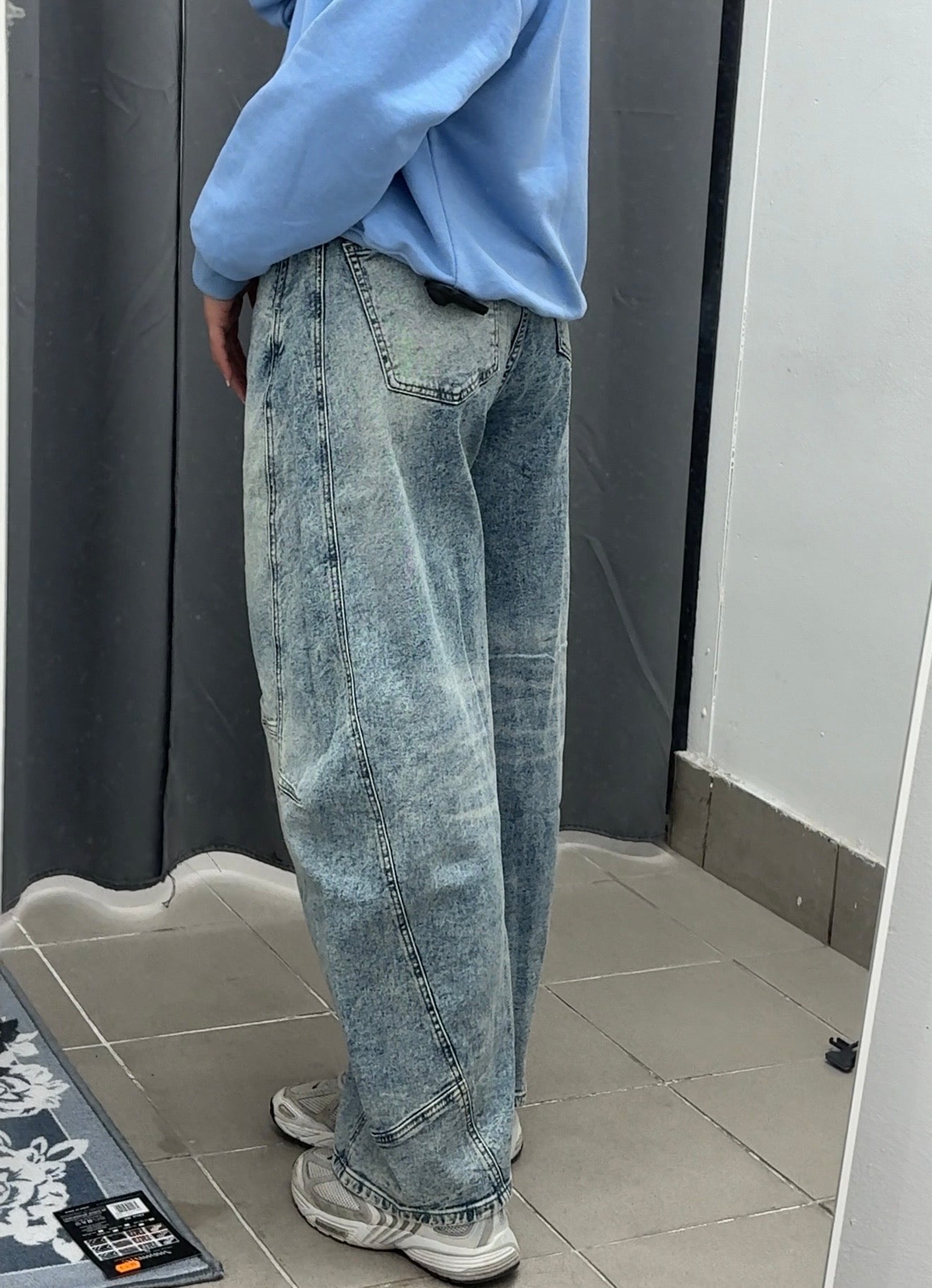 Jeans balloon con cuciture FGD MODA