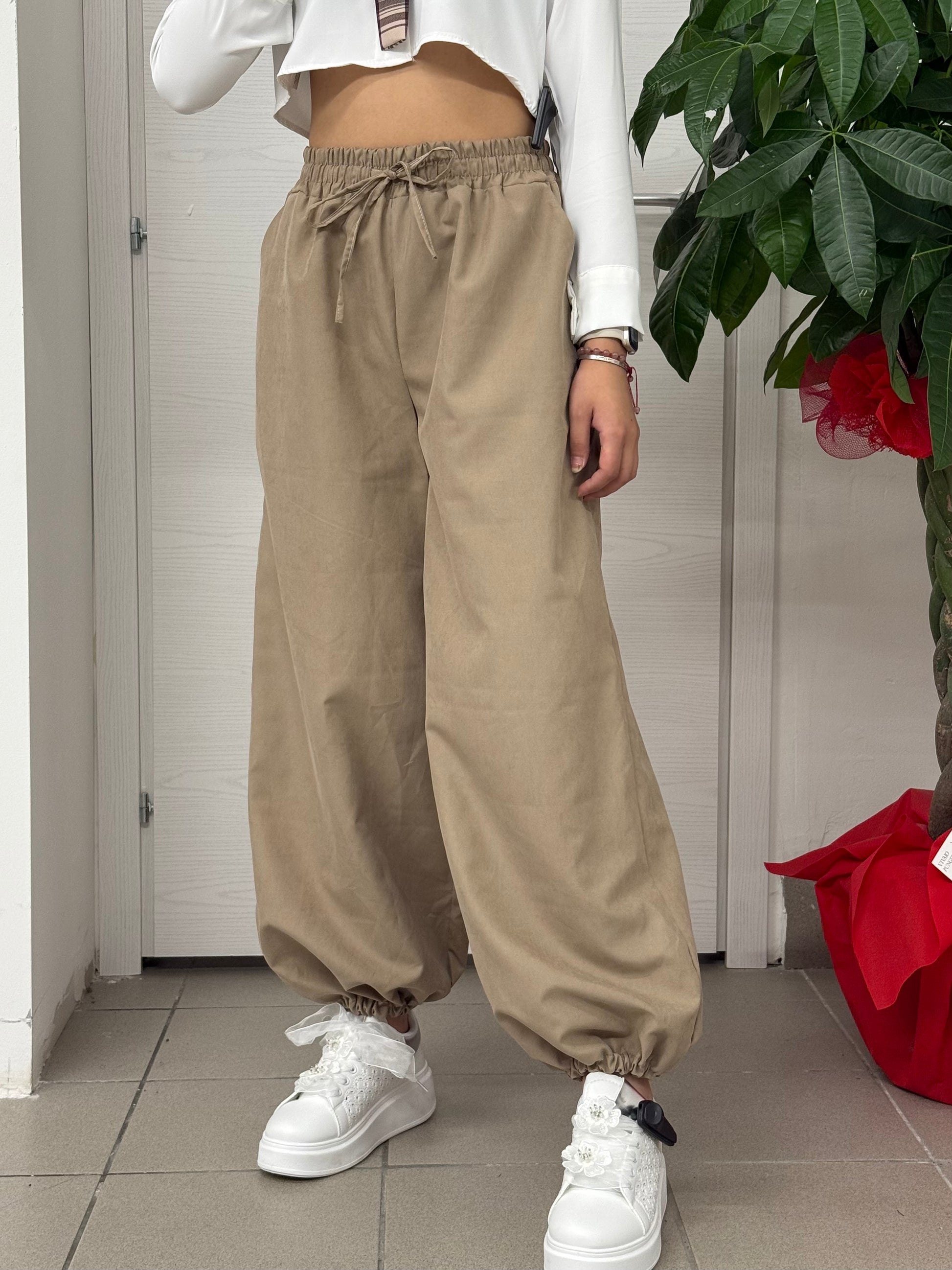 Pantaloni larghi con polsini FGD MODA
