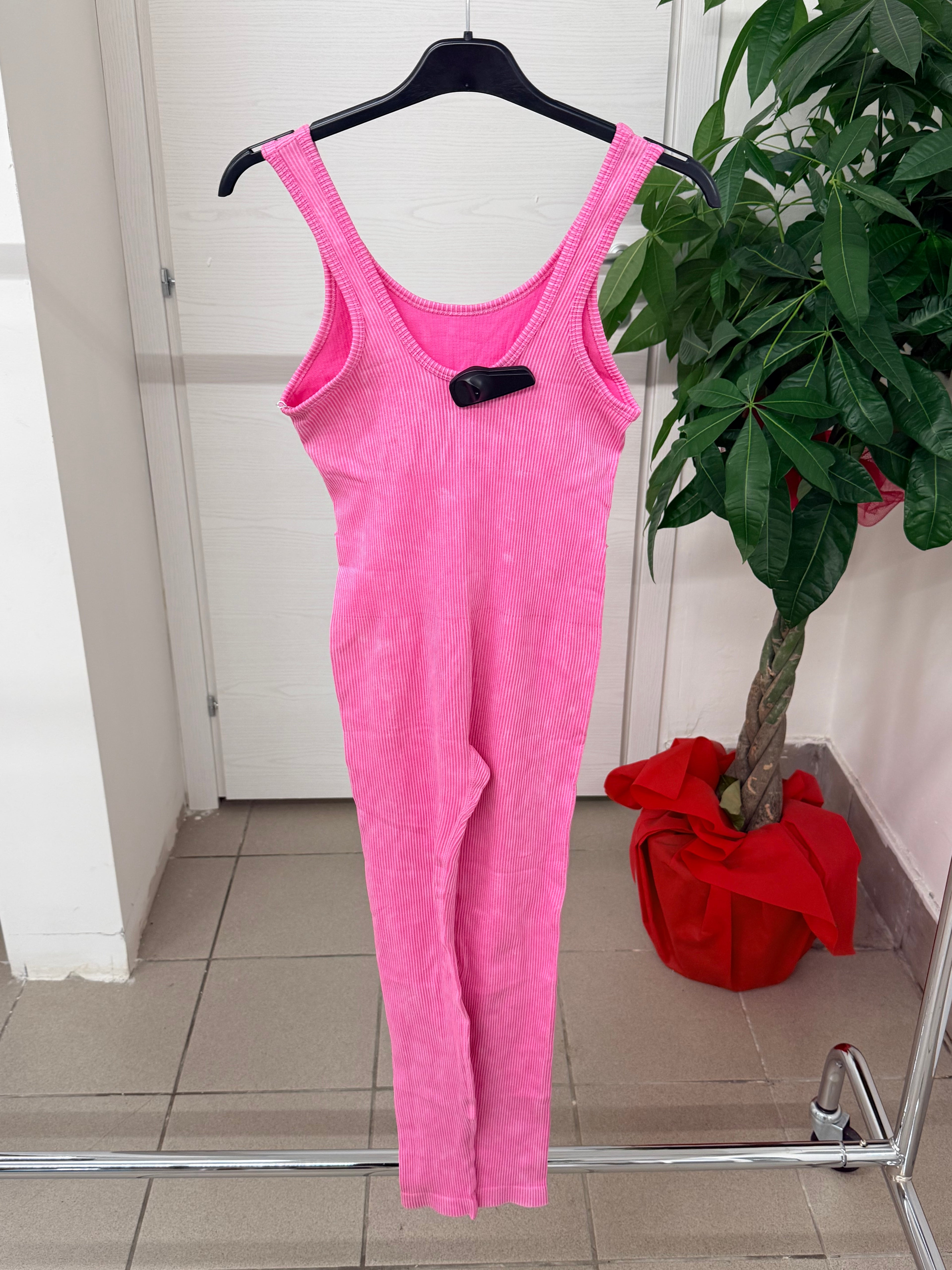 Jumpsuit a spalline a costine FGD MODA