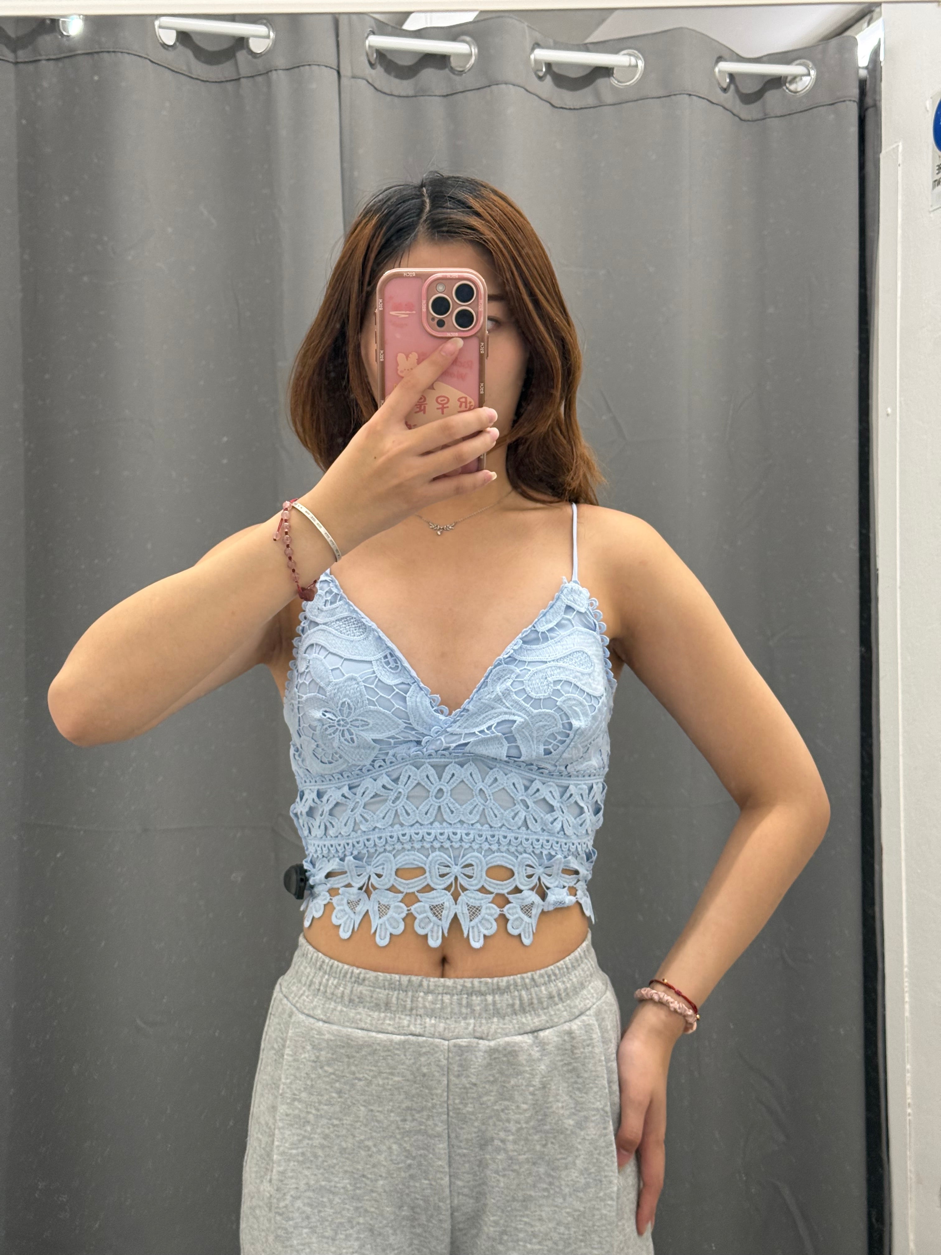 Top Crop In Pizzo Con Spalline Regolabili FGD MODA