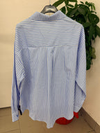 Camicia in cotone a righe con fiocchi FGD MODA
