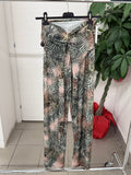 Set Coordinato Top e Pantaloni a Palazzo Animalier FGD MODA