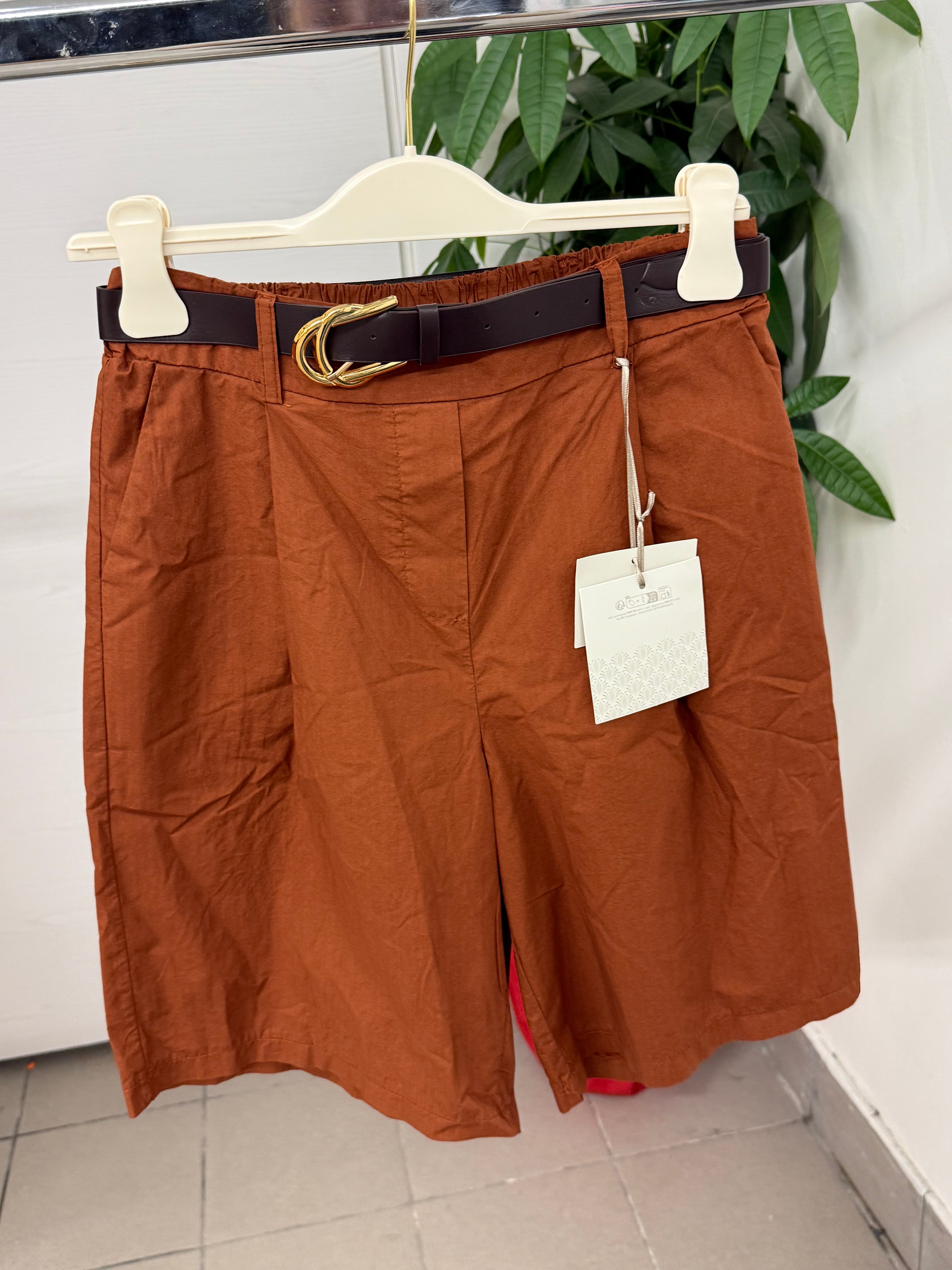 Pantaloni bermuda 100% cotone con cinta FGD MODA