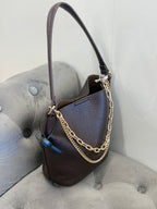 Borsa Secchiello Ecopelle con Catena Dorata FGD MODA