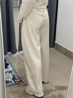 Pantaloni balloon a righe con pence FGD MODA