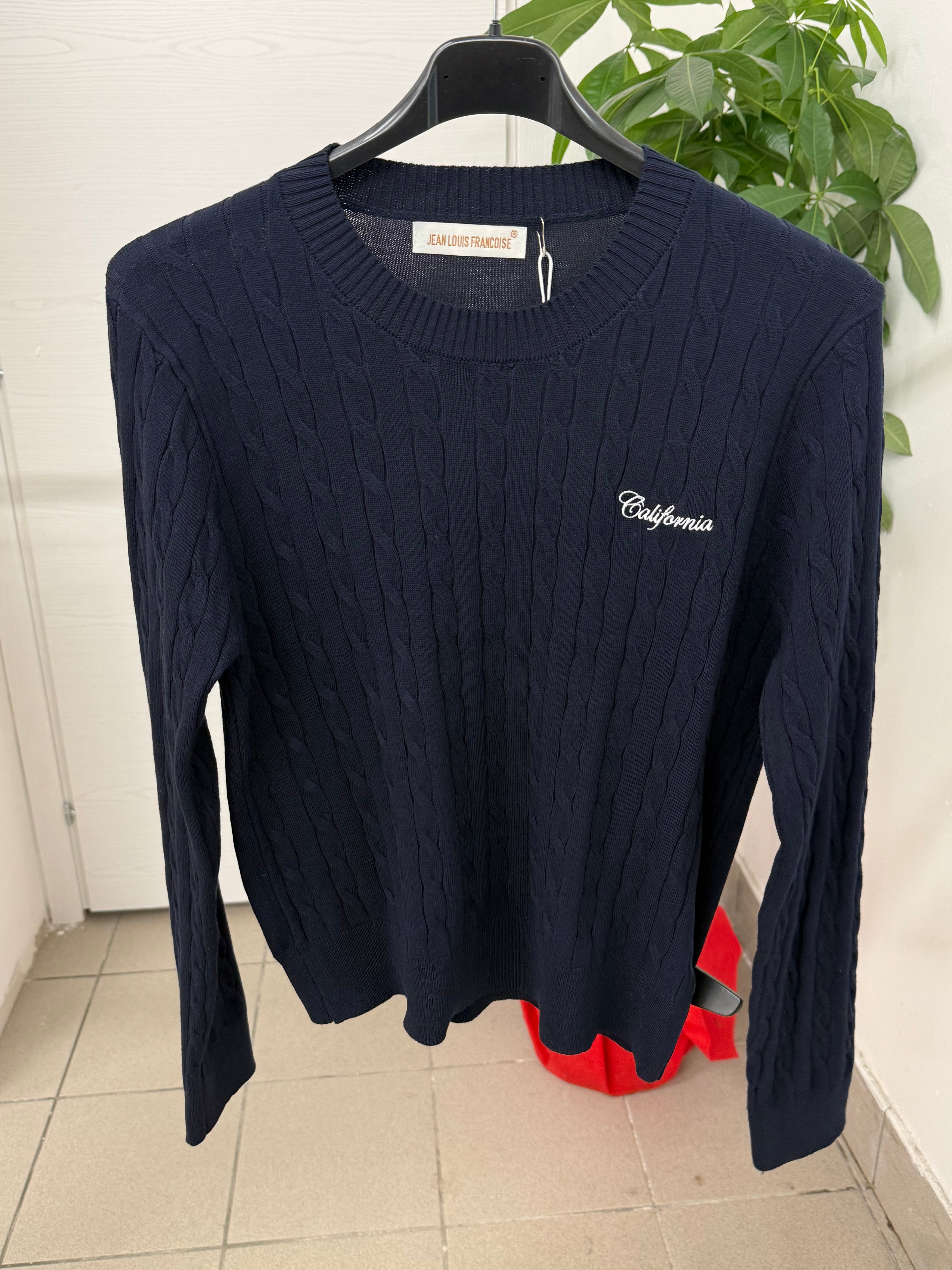 Maglia con intreccio con scritta