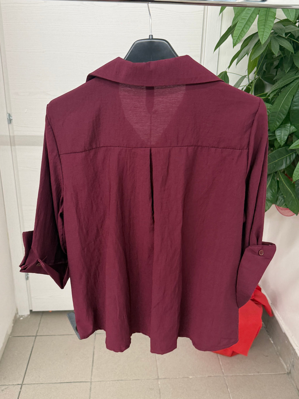 Camicia in viscosa tinta unita manica manica 3/4 FGD MODA