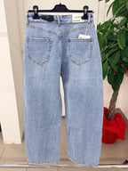 Jeans baggy con vita risvoltata FGD MODA