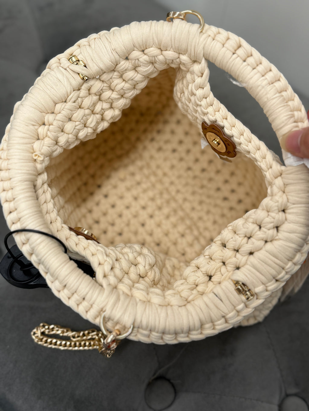 Borsa Clutch a uncinetto con tracolla FGD MODA