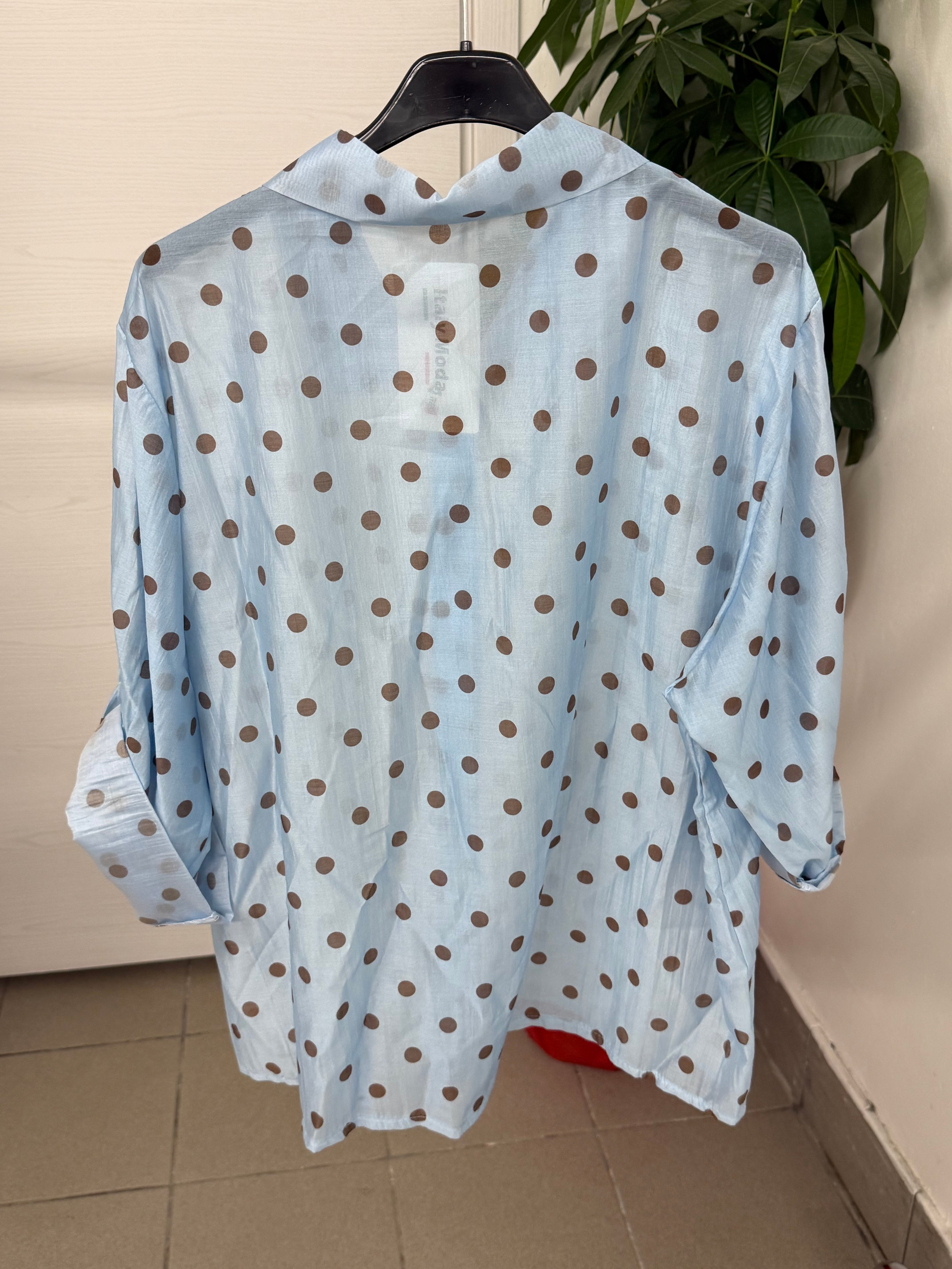 Camicia in tencel a pois FGD MODA
