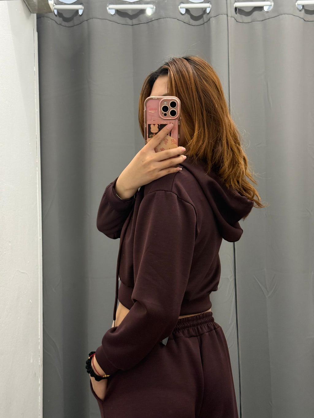 Felpa Crop Con Zip E Cappuccio FGD MODA