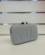 Pochette clutch brillantinata con chiusura in alto e tracolla FGD MODA