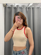 Canotta crop bicolore FGD MODA