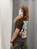 T-Shirt 100% Cotone A Fantasia Fronte-Retro FGD MODA
