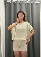 Set coordinato forato Maglietta e Pantaloncini FGD MODA
