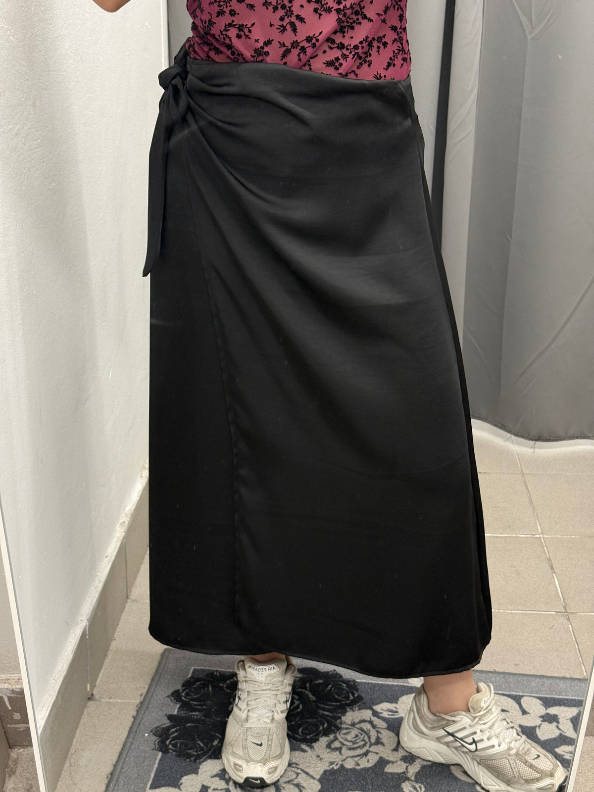 Gonna Lunga Effetto Raso A Portafoglio FGD MODA