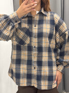 Camicia Over Fit Scozzese Con Taschino FGD MODA