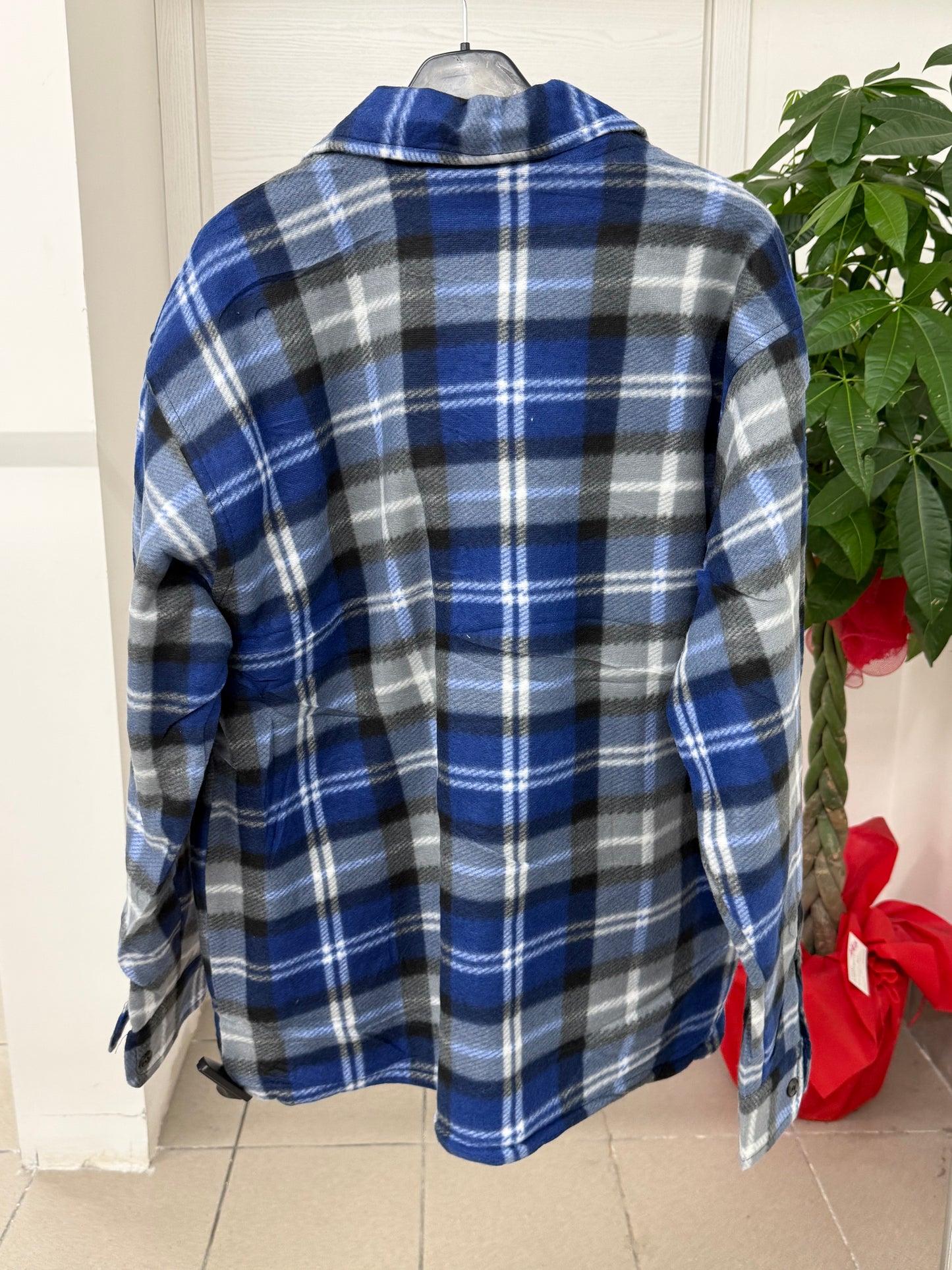 Giacca a camicia scozzese imbottito con tasche FGD MODA