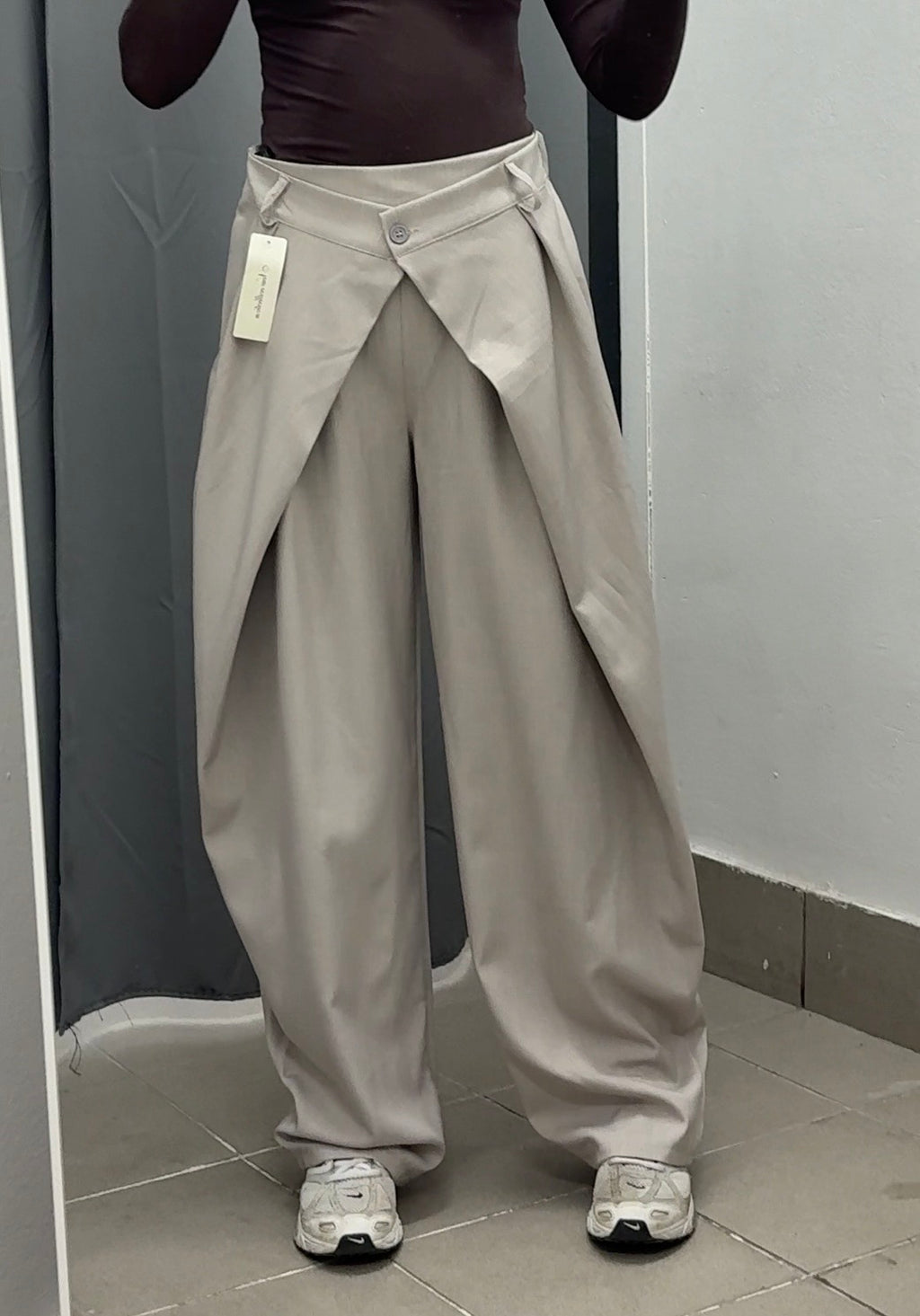 Pantaloni balloon tinta unita con pence FGD MODA
