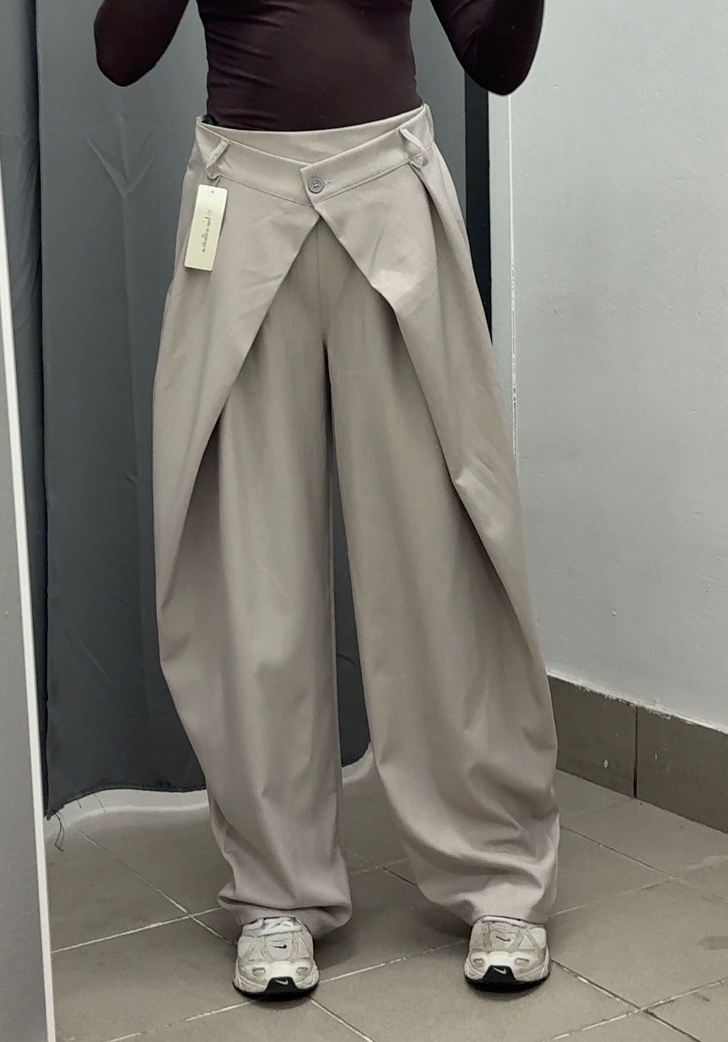 Pantaloni balloon tinta unita con pence FGD MODA