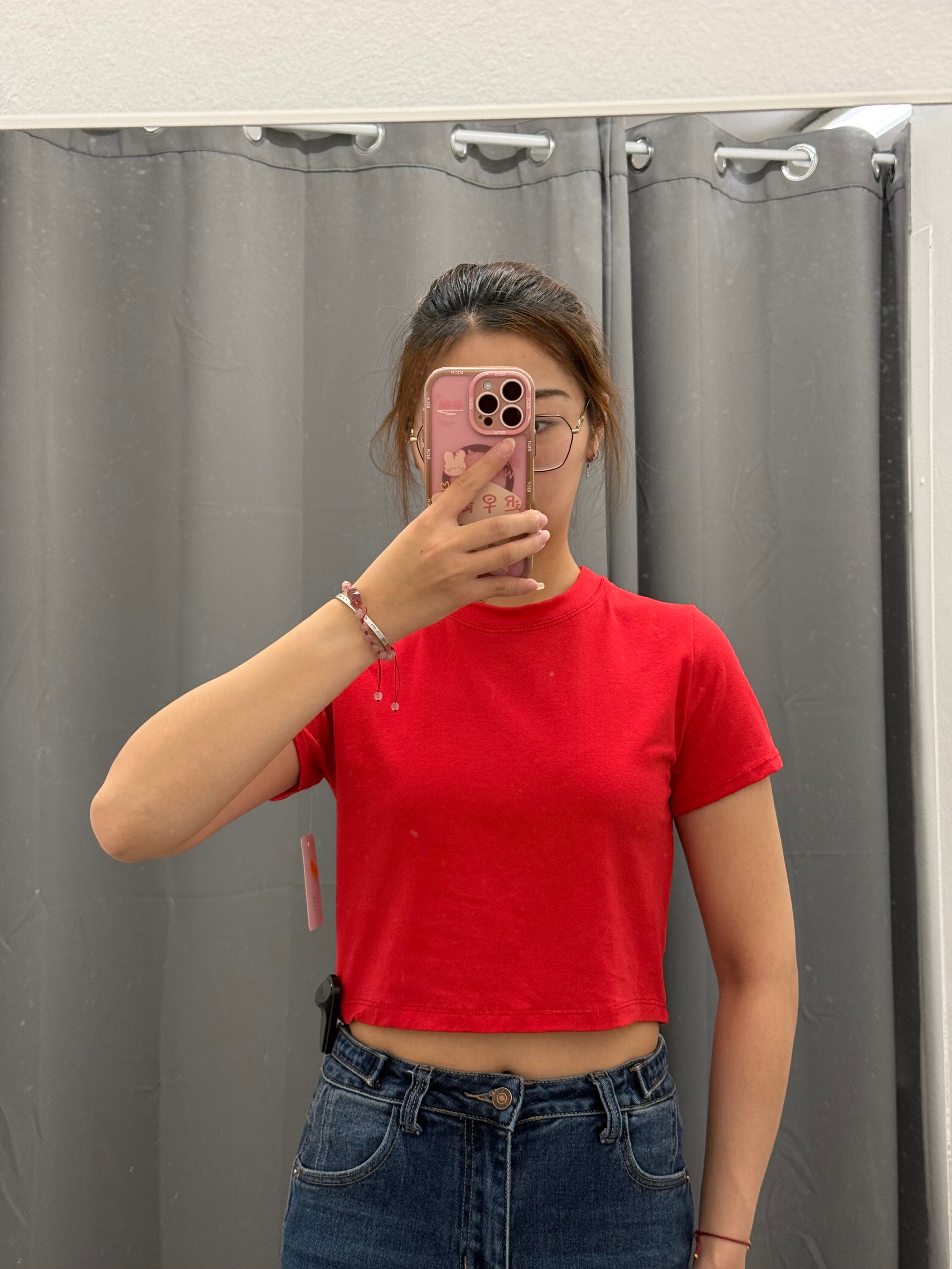 T-shirt Crop in Cotone Tinta Unita FGD MODA