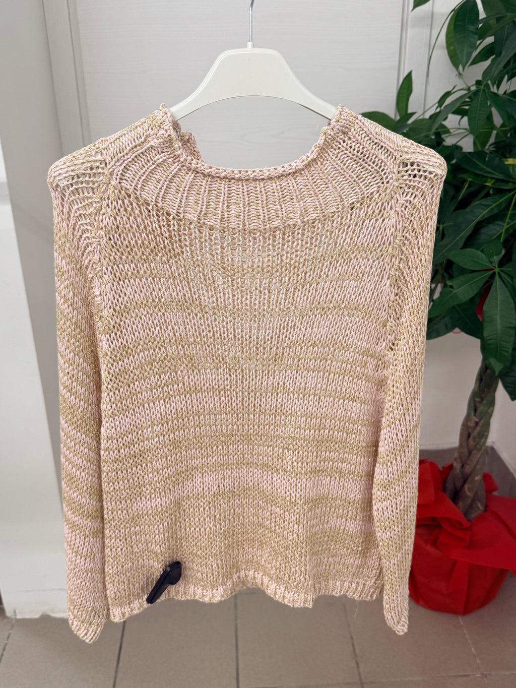 Maglietta a rete con lurex FGD MODA