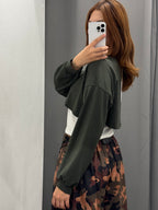 Felpa Crop Misto Canotta FGD MODA