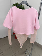 Body con maniche in pizzo FGD MODA