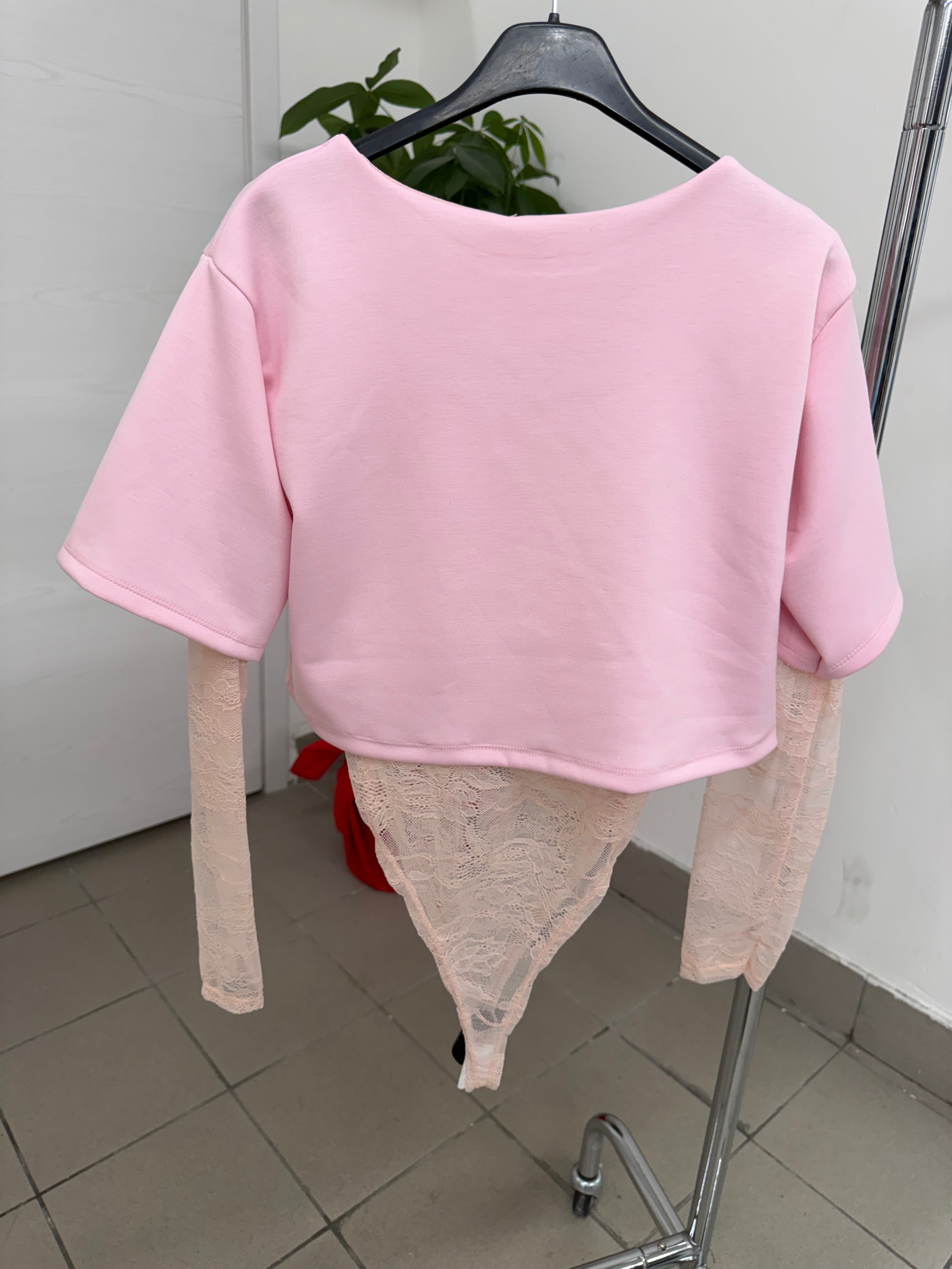 Body con maniche in pizzo FGD MODA