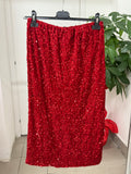 Gonna midi in velluto con paillettes con spacco sul retro FGD MODA