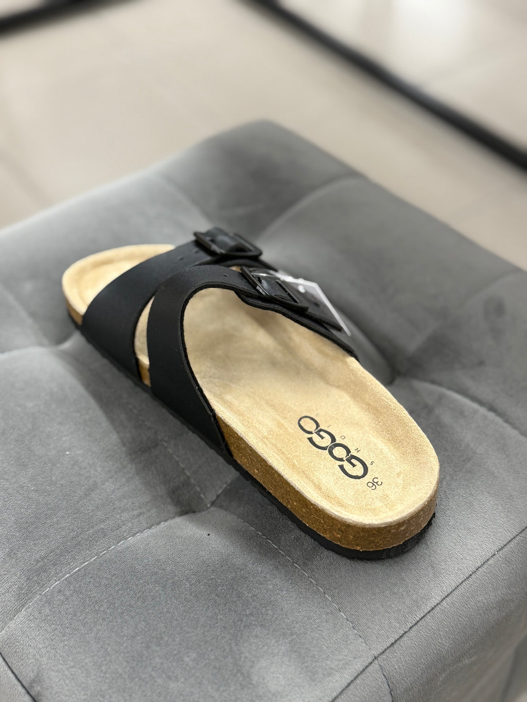 Ciabatta in ecopelle con fibbie D17-2 FGD MODA