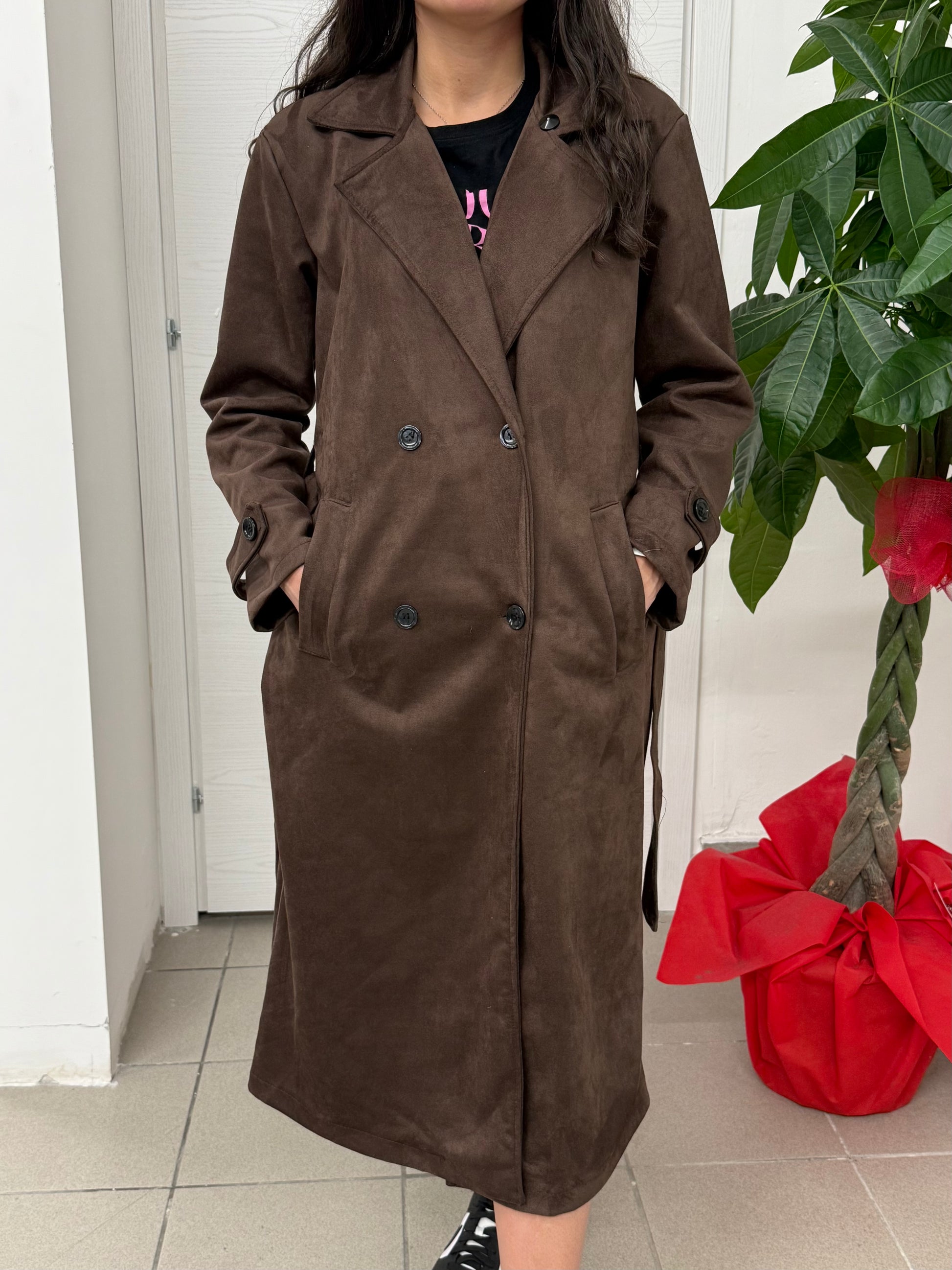 Trench in camoscio FGD MODA