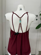 Canotta con perle sul retro FGD MODA