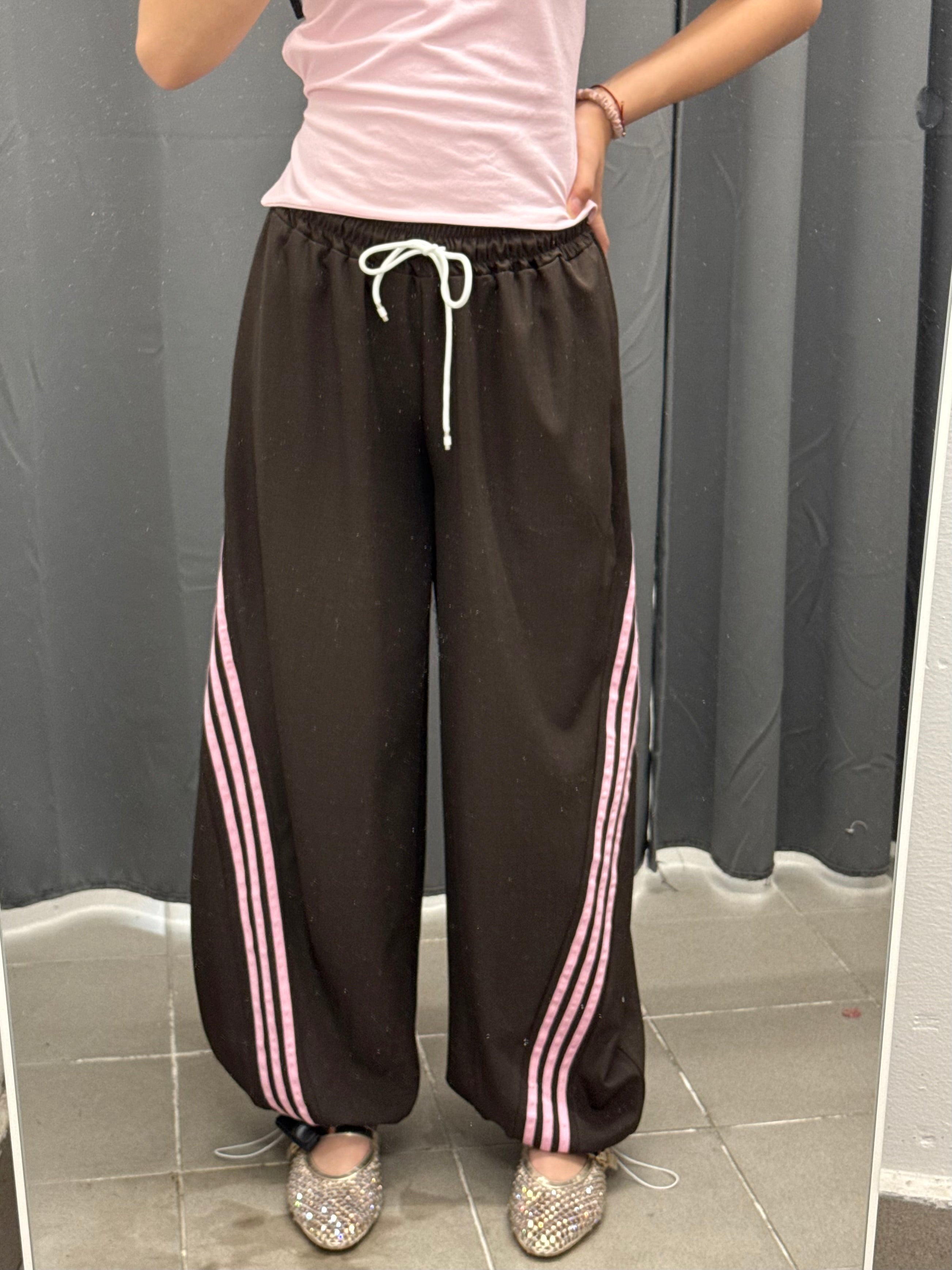 Pantaloni Balloon con Strisce Laterali FGD MODA