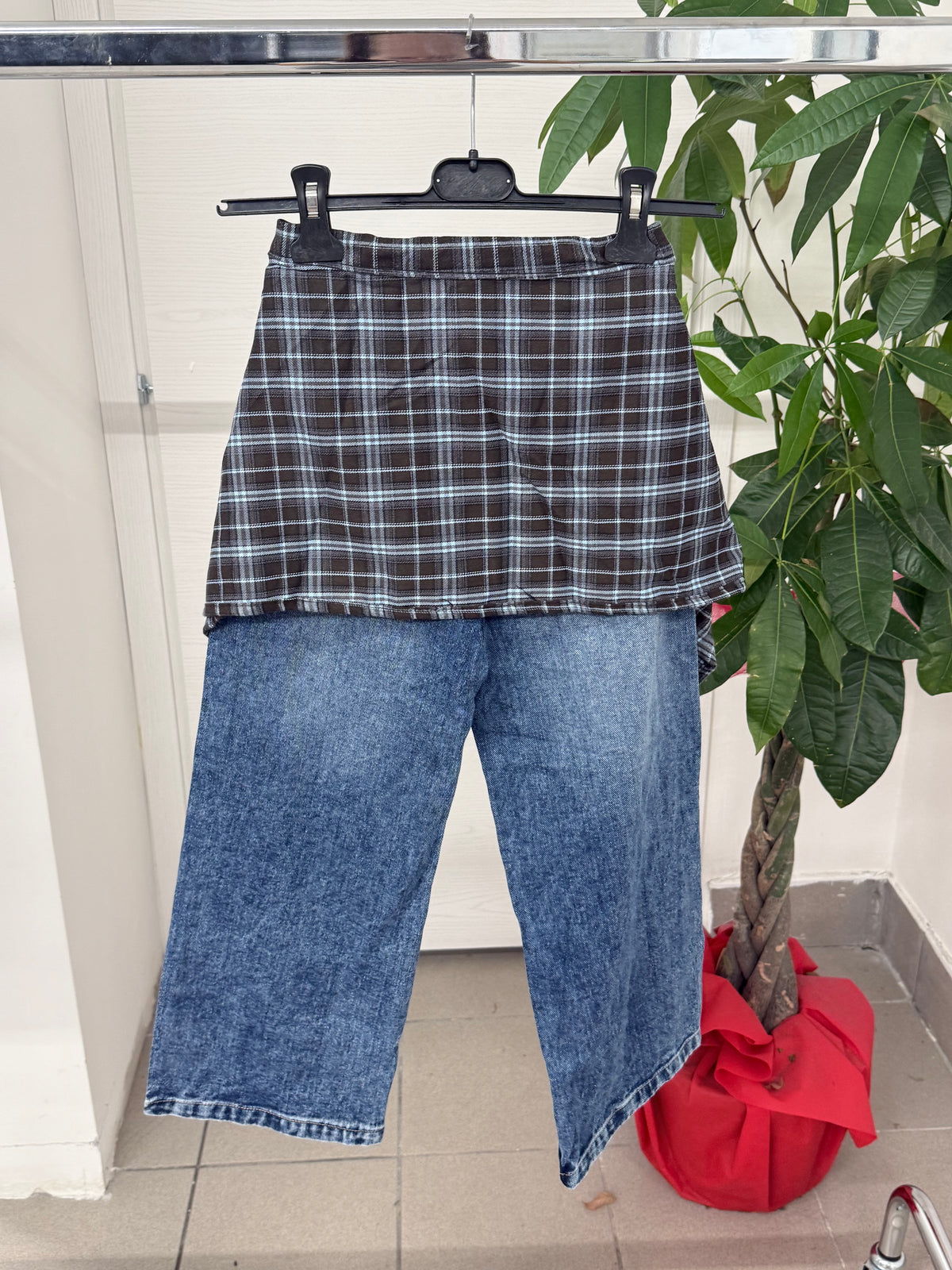 Jeans A Palazzo Con Camicia FGD MODA