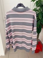 Maglia a righe con colletto e bottoni FGD MODA