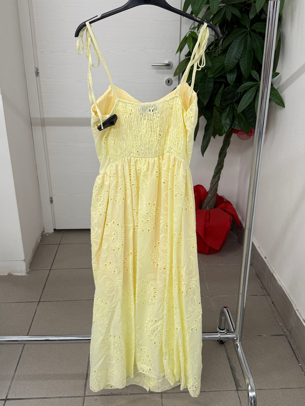 Abito lungo 100% cotone sangallo con bottoni FGD MODA