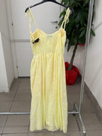 Abito lungo 100% cotone sangallo con bottoni FGD MODA